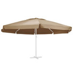 VIDAXL Tissu de remplacement pour parasol d'exterieur Taupe 610 cm