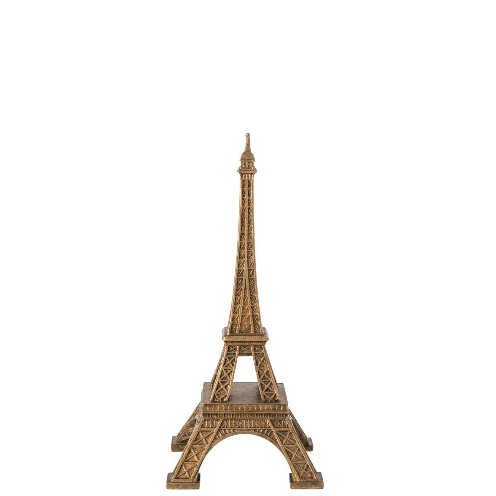 Voir la diapositive 2 : J-LINE Tour eiffel déco en résine  hilda  44cm doré