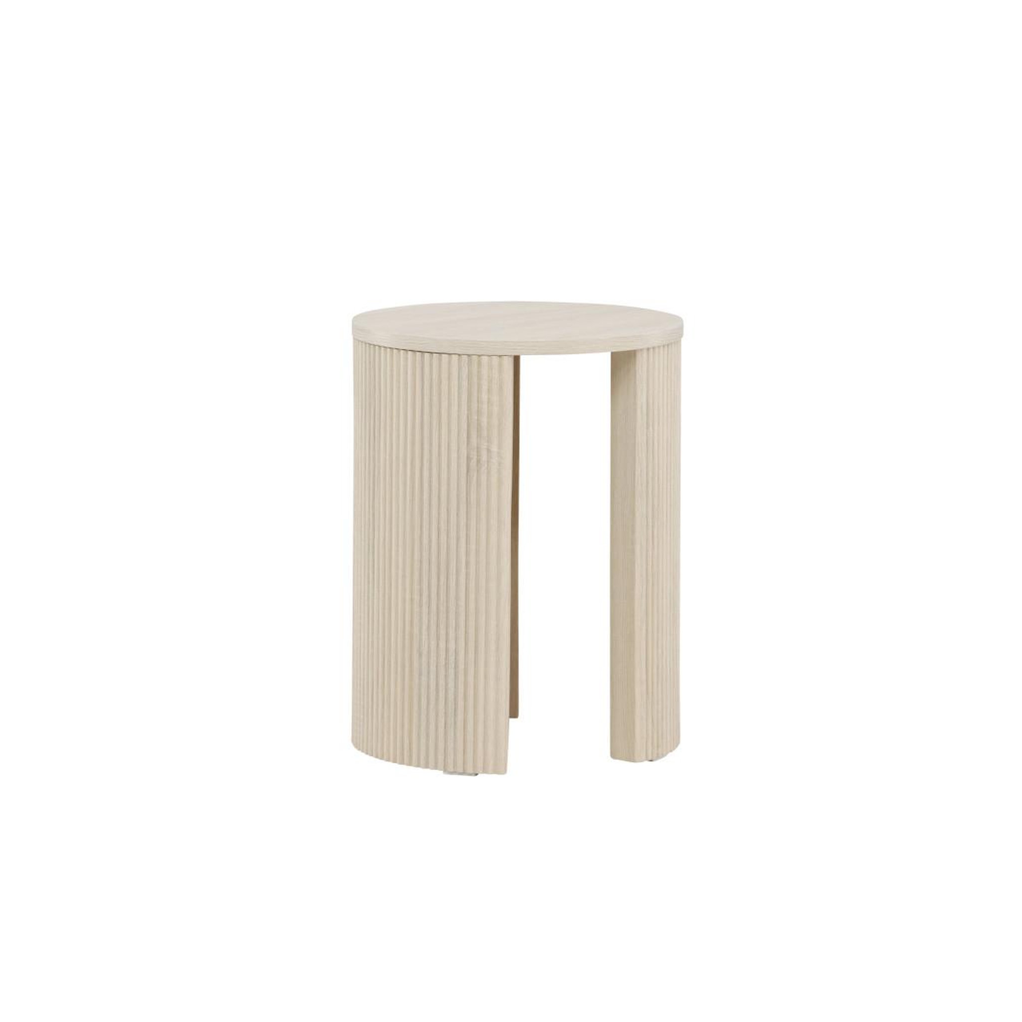 Voir la diapositive 2 : Paris Prix Table d'appoint nervurée  bristol  52cm naturel