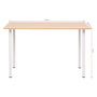 Voir la diapositive 6 : VIDAXL Table a manger 120x60x73 cm Chene et blanc