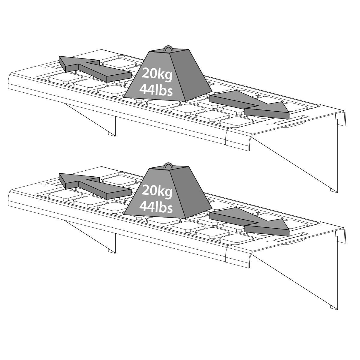 Canopia by PALRAM Lot de 2 étagères pour serre