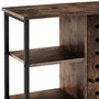 Voir la diapositive 6 : tectake Buffet style industriel Bois foncé industriel, rustique
