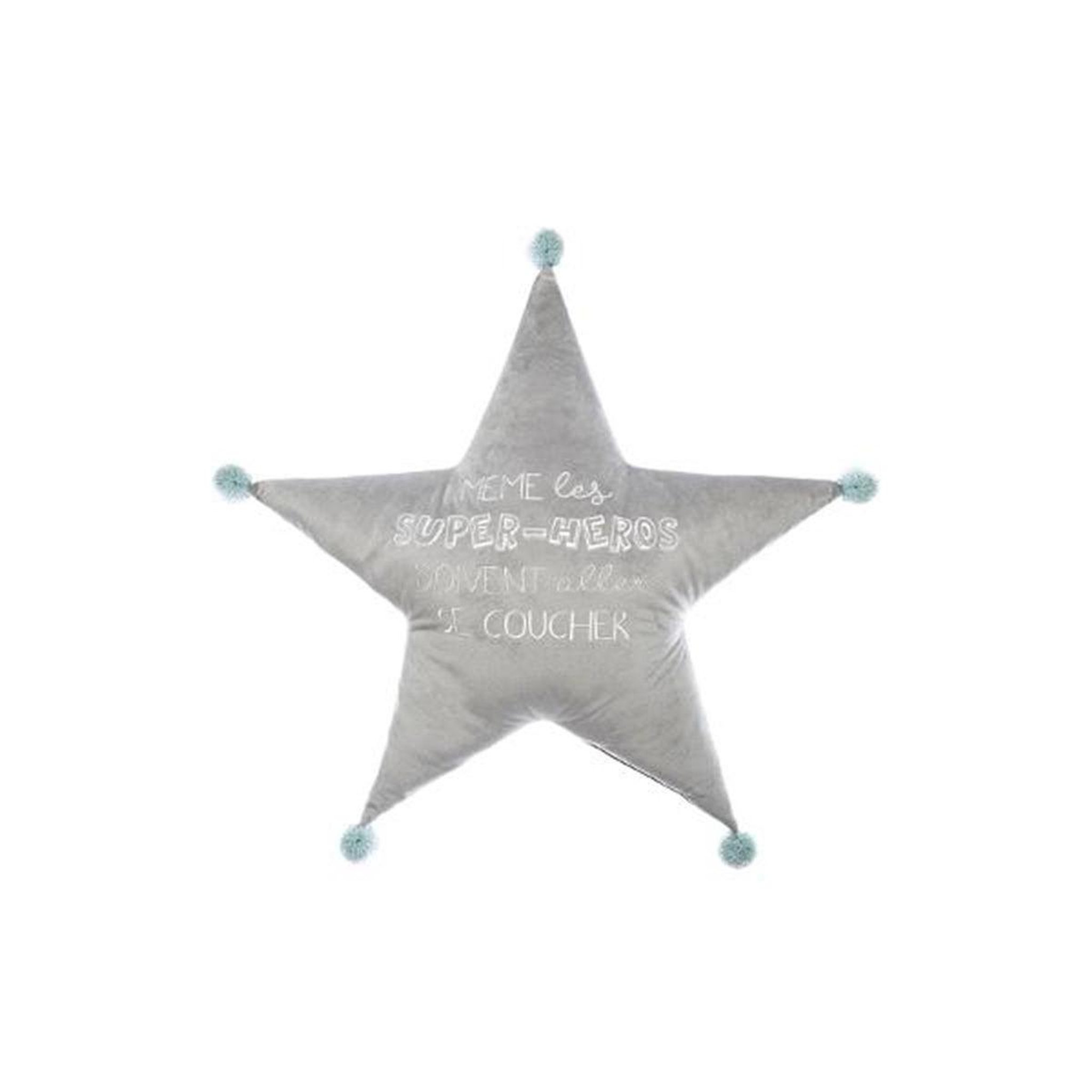 Voir la diapositive 1 : Atmosphera Kids Coussin déco enfant  maxi étoile  70cm gris