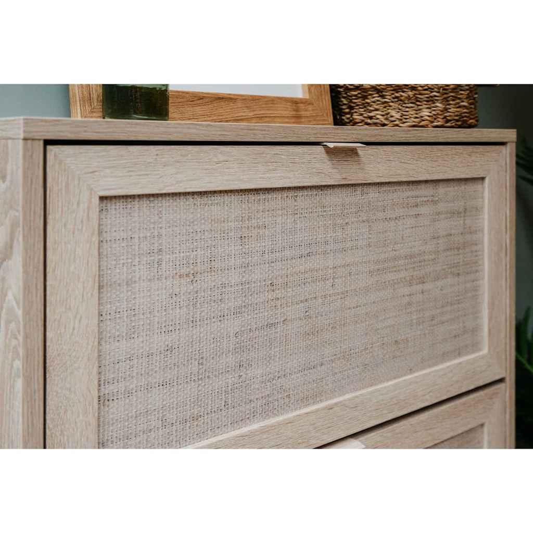 Voir la diapositive 4 : Finori Finori Commode Bali 03A Chene sonoma et impression de canne