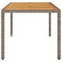 Voir la diapositive 5 : VIDAXL Table de jardin et dessus en bois d'acacia gris resine tressee