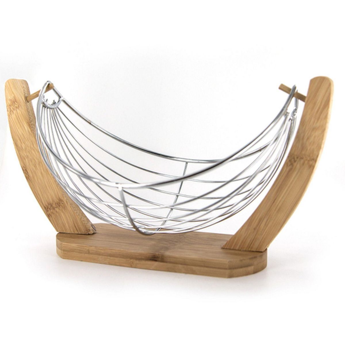 The Home Deco Factory Corbeille à fruits design bambou et inox Cook