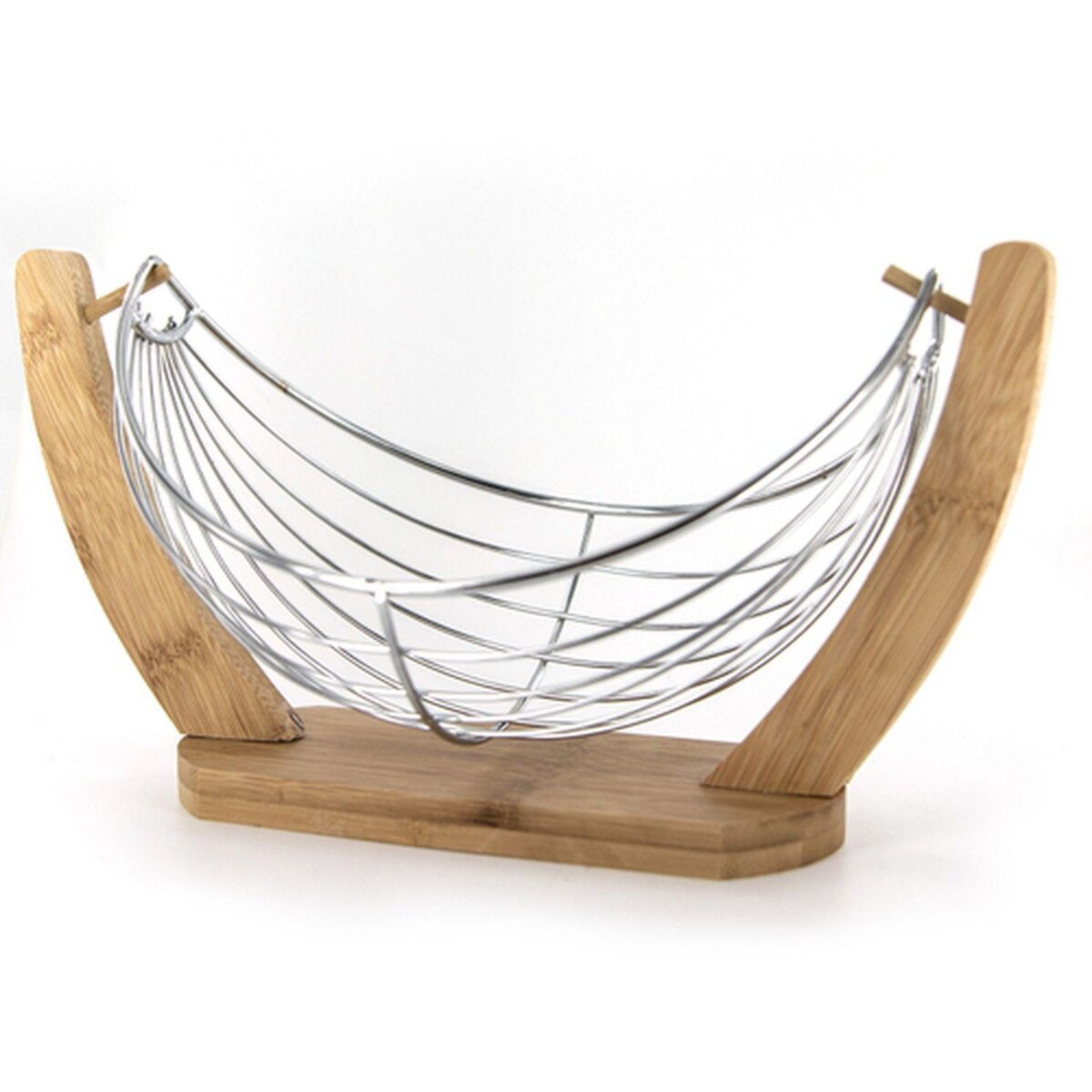 The Home Deco Factory Corbeille à fruits design bambou et inox Cook