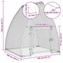 Voir la diapositive 6 : VIDAXL Cage pour poules argente 100x105x120 cm acier galvanise