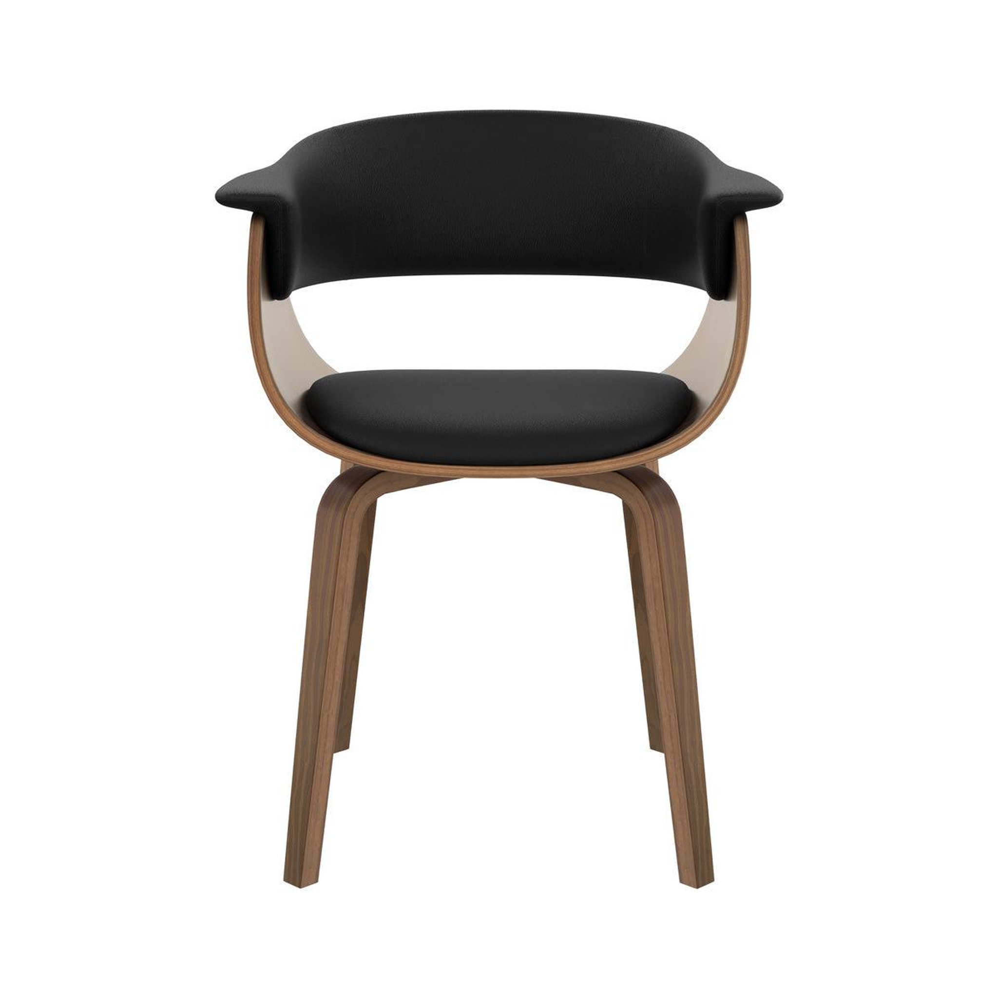 Voir la diapositive 6 : MAISON PAVANE Chaise en cuir synthétique noir-piada
