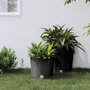 Voir la diapositive 1 : VIDAXL Jardiniere et interieur amovible anthracite 15 /15,3 L rotin PP