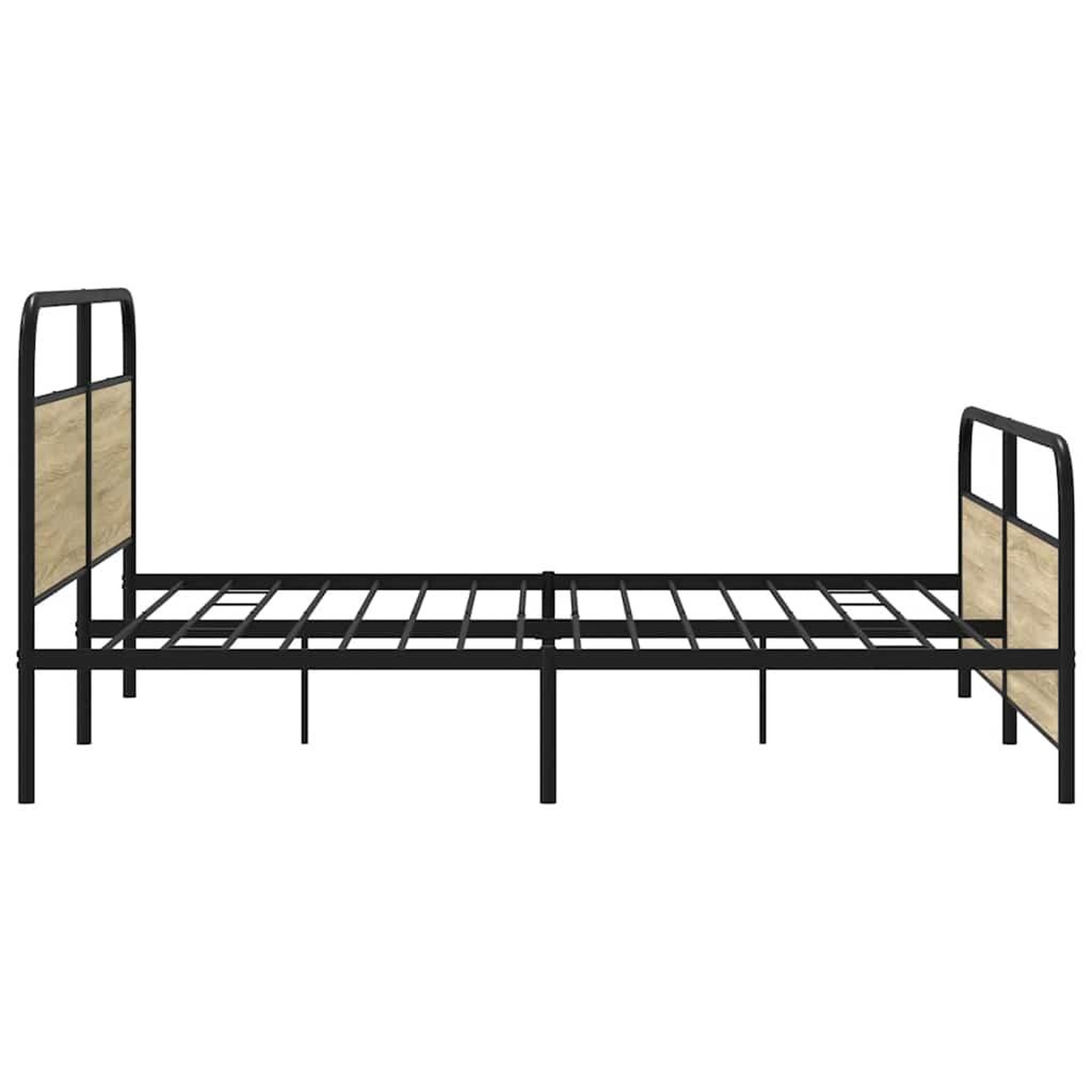 Voir la diapositive 5 : VIDAXL Cadre de lit en metal sans matelas chene sonoma 180x200 cm