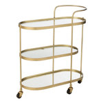 Paris Prix Desserte 3 Niveaux Design  Leanor  84cm Or