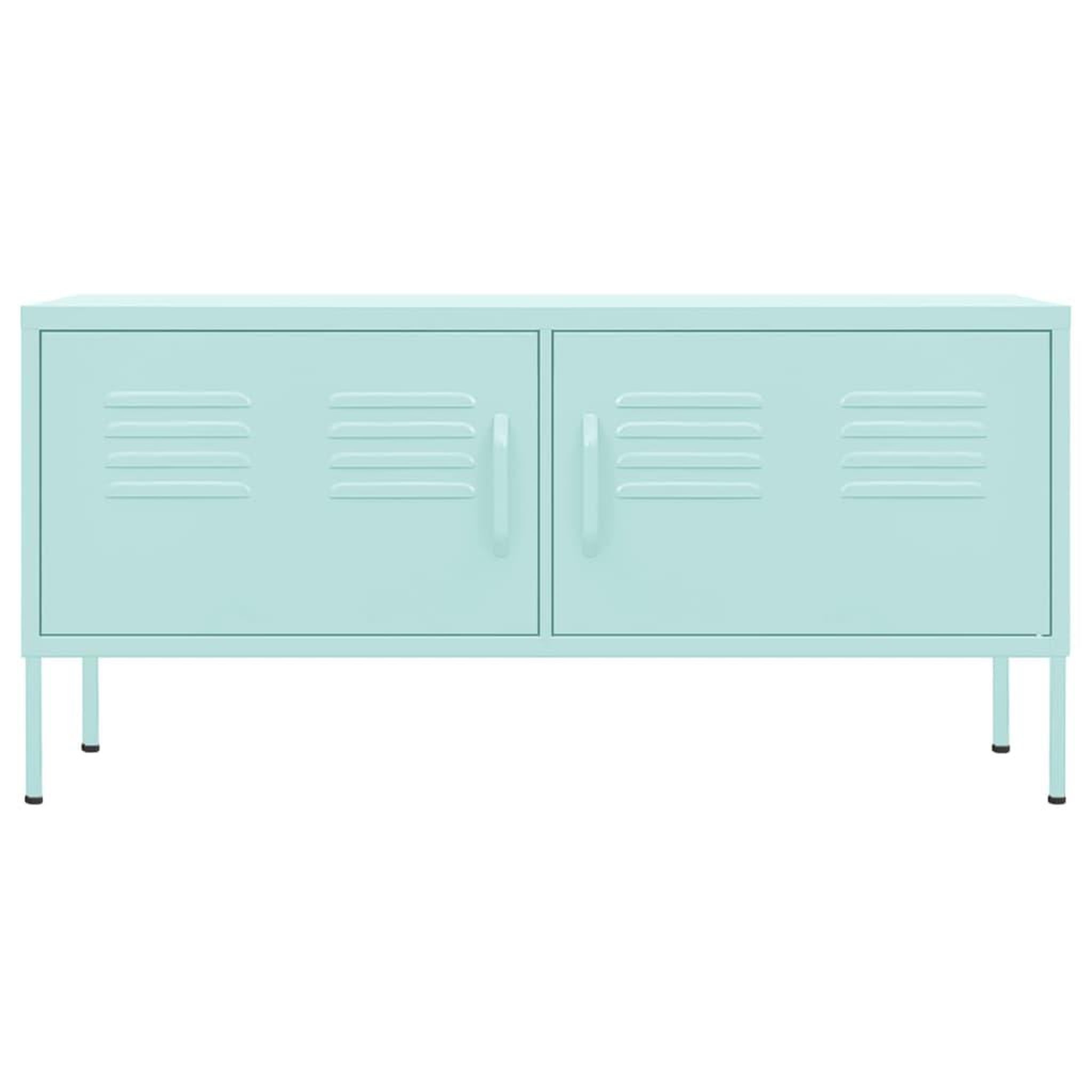 Voir la diapositive 3 : VIDAXL Meuble TV Vert menthe 105x35x50 cm Acier