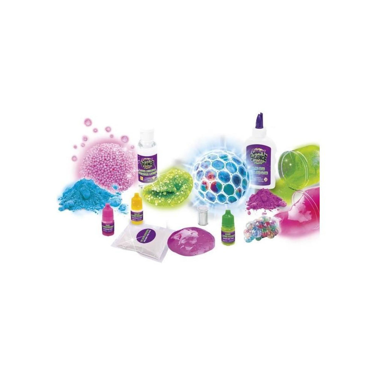 LISCIANI GIOCHI Slime de la Nuit - Kit Scientifique - CRAZY SCIENCE - Phosphorescent, Composants lumineux