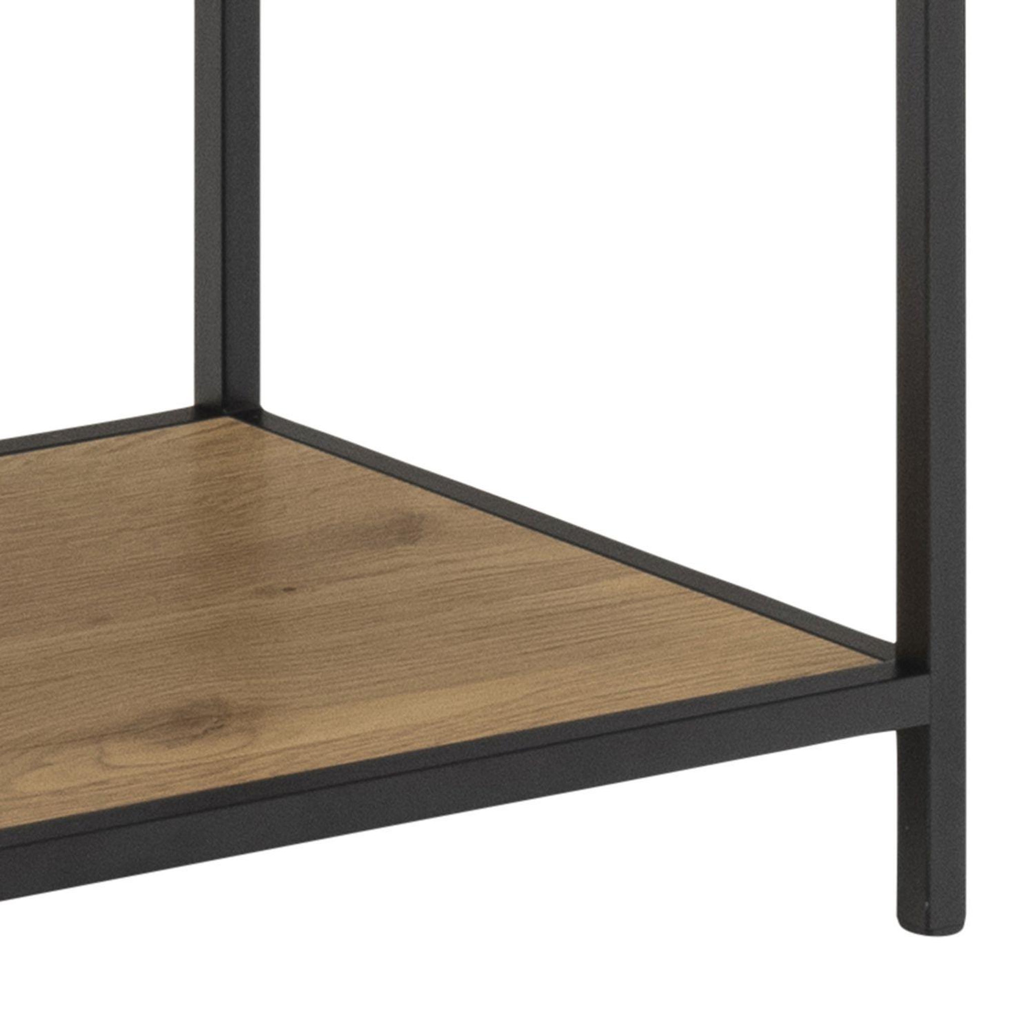 Voir la diapositive 4 : TOILINUX Bibliothèque escalier sur 4 niveaux en Métal et Mélamine - H.135 cm - Noir et Beige