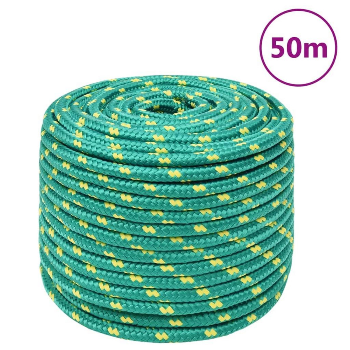 VIDAXL Corde de bateau Vert 12 mm 50 m Polypropylene