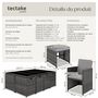 Voir la diapositive 6 : tectake Salon de jardin pour 8 à 10 personnes gris/gris clair