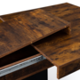 Voir la diapositive 6 : ID MARKET Table à manger extensible rectangle EDEN 6-10 personnes bois effet vieilli et noir 160-200 cm