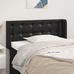 VIDAXL Tete de lit avec oreilles Noir 83x16x78/88 cm Similicuir