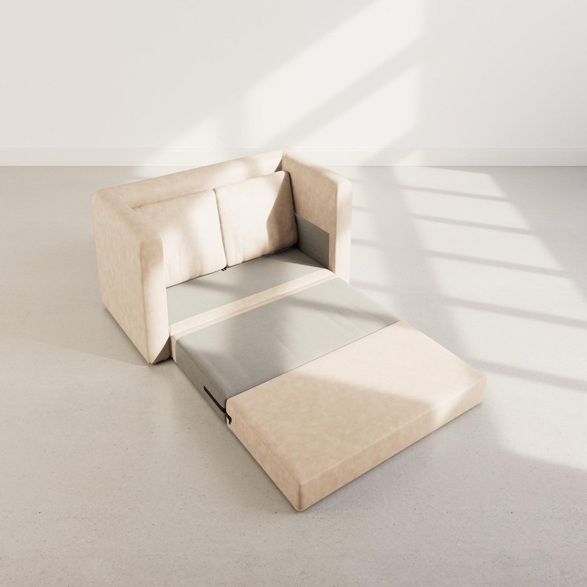 BEST MOBILIER Marilia - canapé 2 places convertible déplimousse en simili