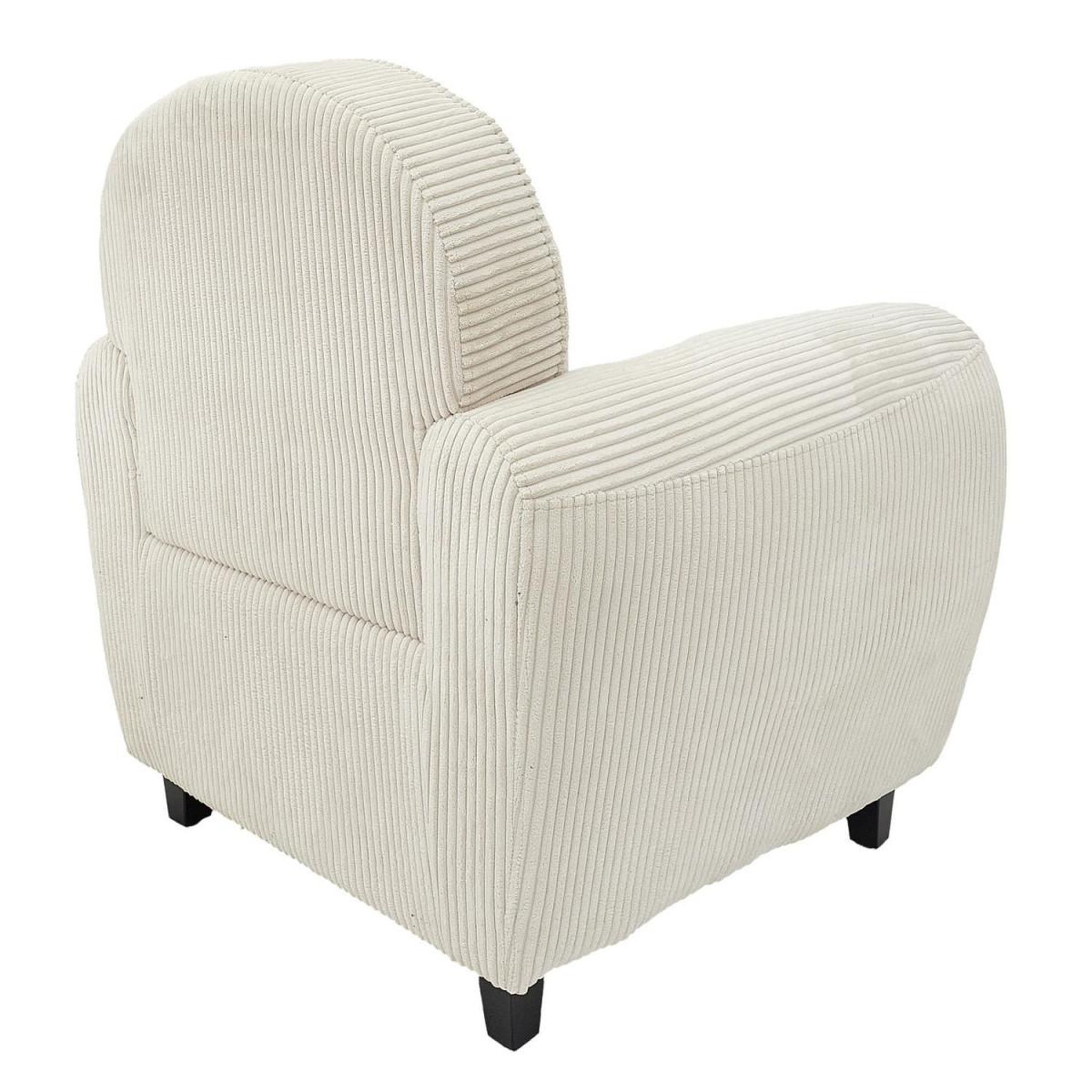 Voir la diapositive 5 : The Home Deco Factory Fauteuil club côtelé  scott  89cm beige