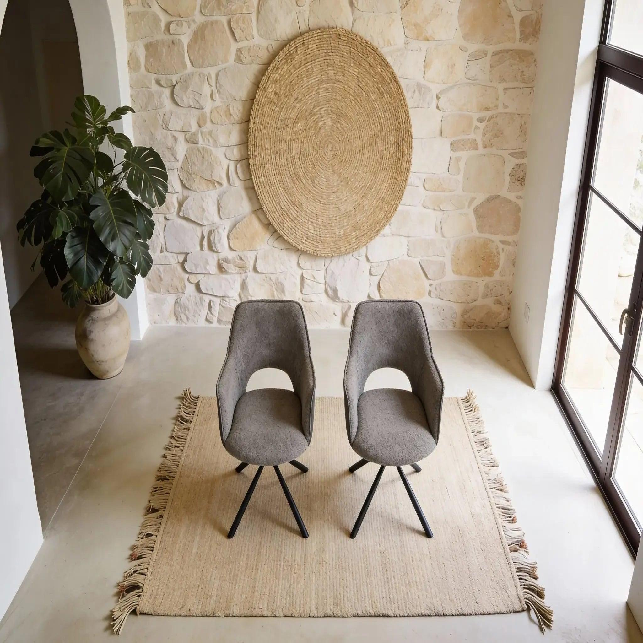 Voir la diapositive 3 : CASANOVA PARIS Olya - lot de 2 chaises pieds en métal noir