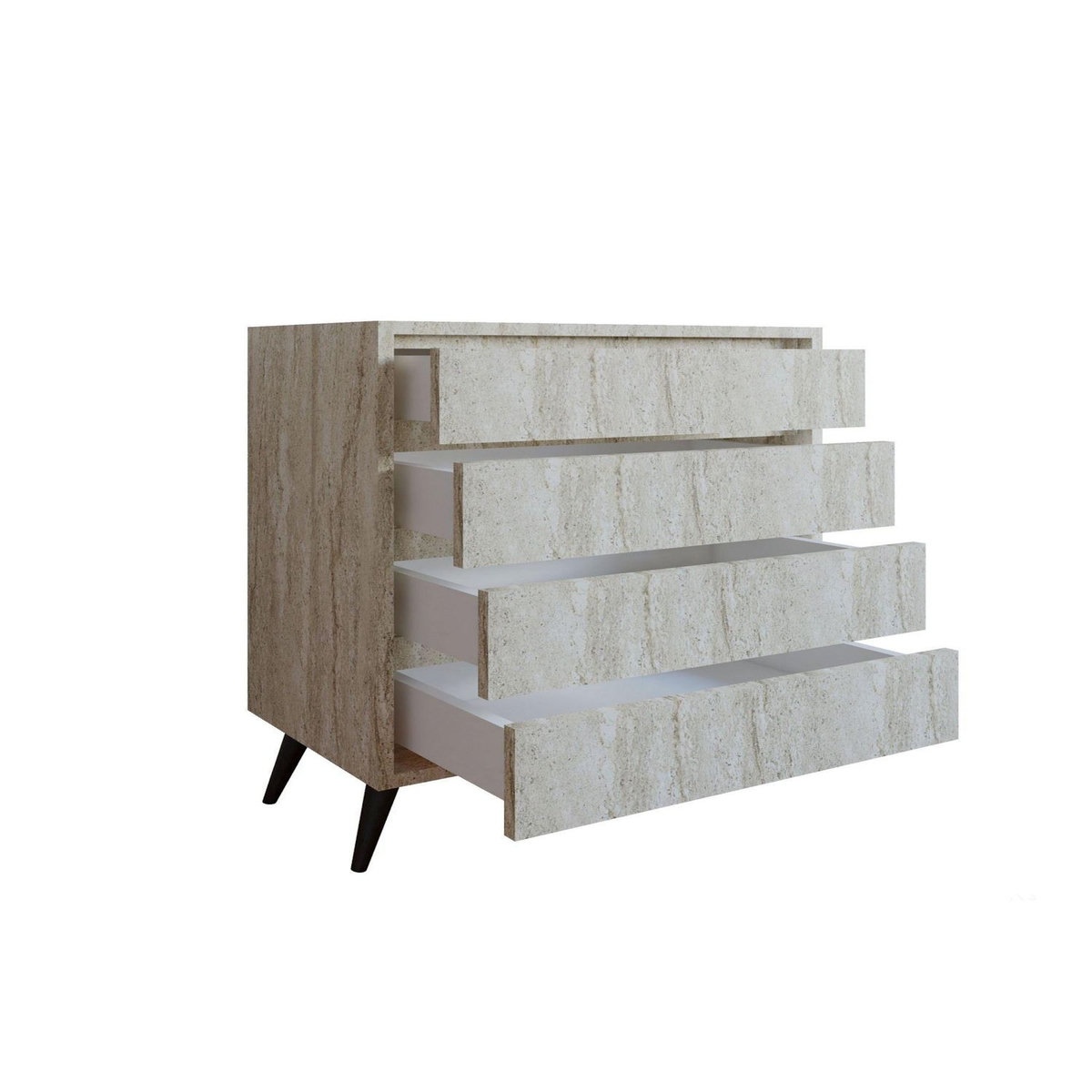 Habitat et Jardin Commode en bois  Suvera  - 70 x 40 x 86 cm - Travertin