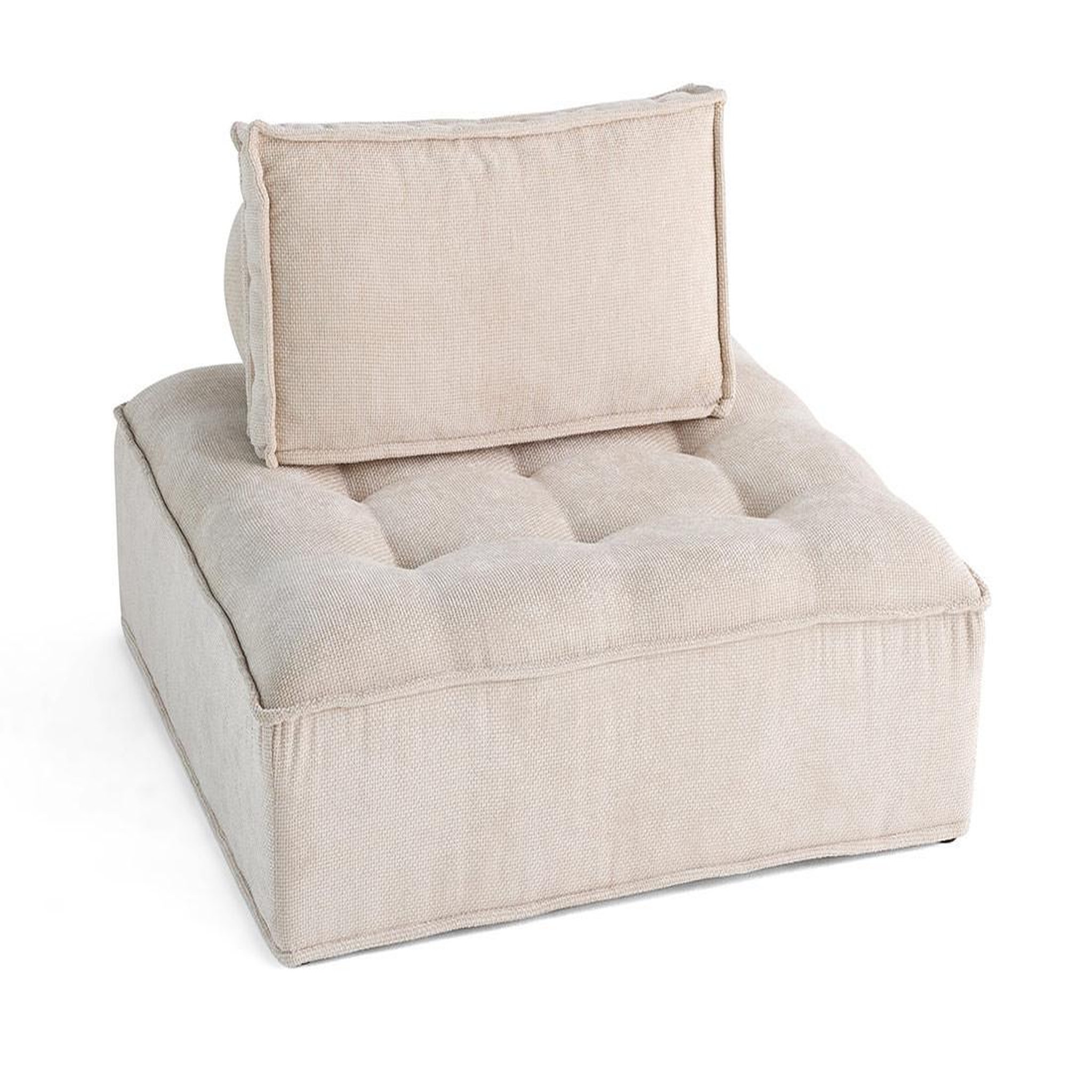 LISA DESIGN Marisol - module d'assise - velours texturé. Coloris disponibles : Beige, Jaune, Vert, Orange, Bleu