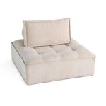 LISA DESIGN Marisol - module d'assise - velours texturé. Coloris disponibles : Bleu, Gris, Orange, Jaune, Vert, Beige