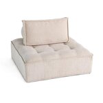 LISA DESIGN Marisol - module d'assise - velours texturé. Coloris disponibles : Orange, Beige, Bleu, Gris, Vert, Jaune