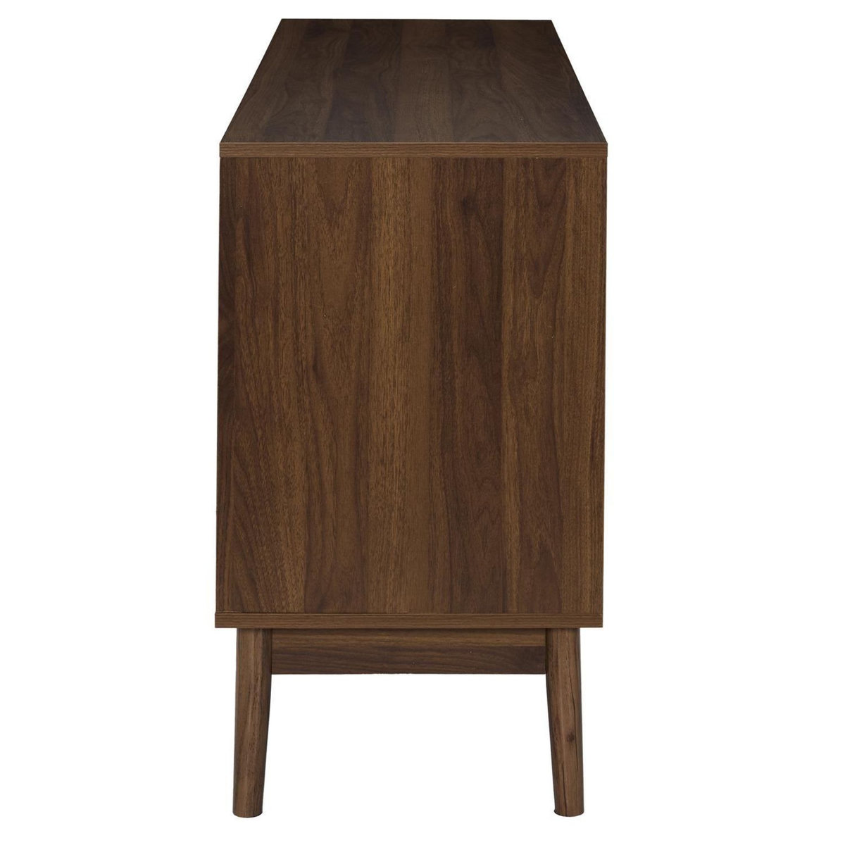 The Home Deco Factory Buffet 2 portes et 2 niches effet noyer TIFFANY - Marron