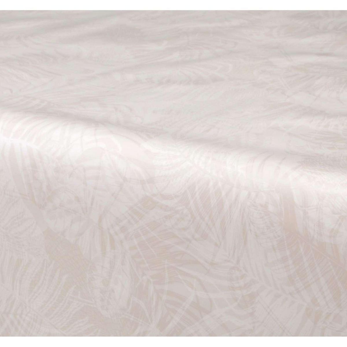 HABITABLE Nappe en toile cirée rectangulaire Vitali - 140 x 250 cm - Beige nacré