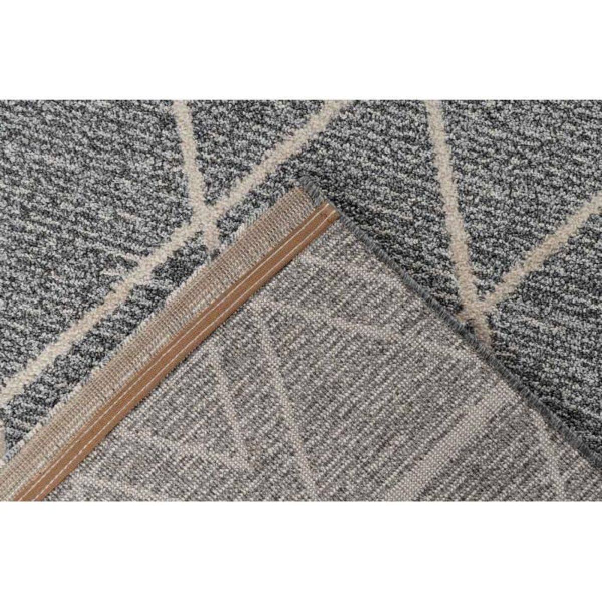 Paris Prix Tapis Tissé Géométrique  Rhombus  Gris & Beige