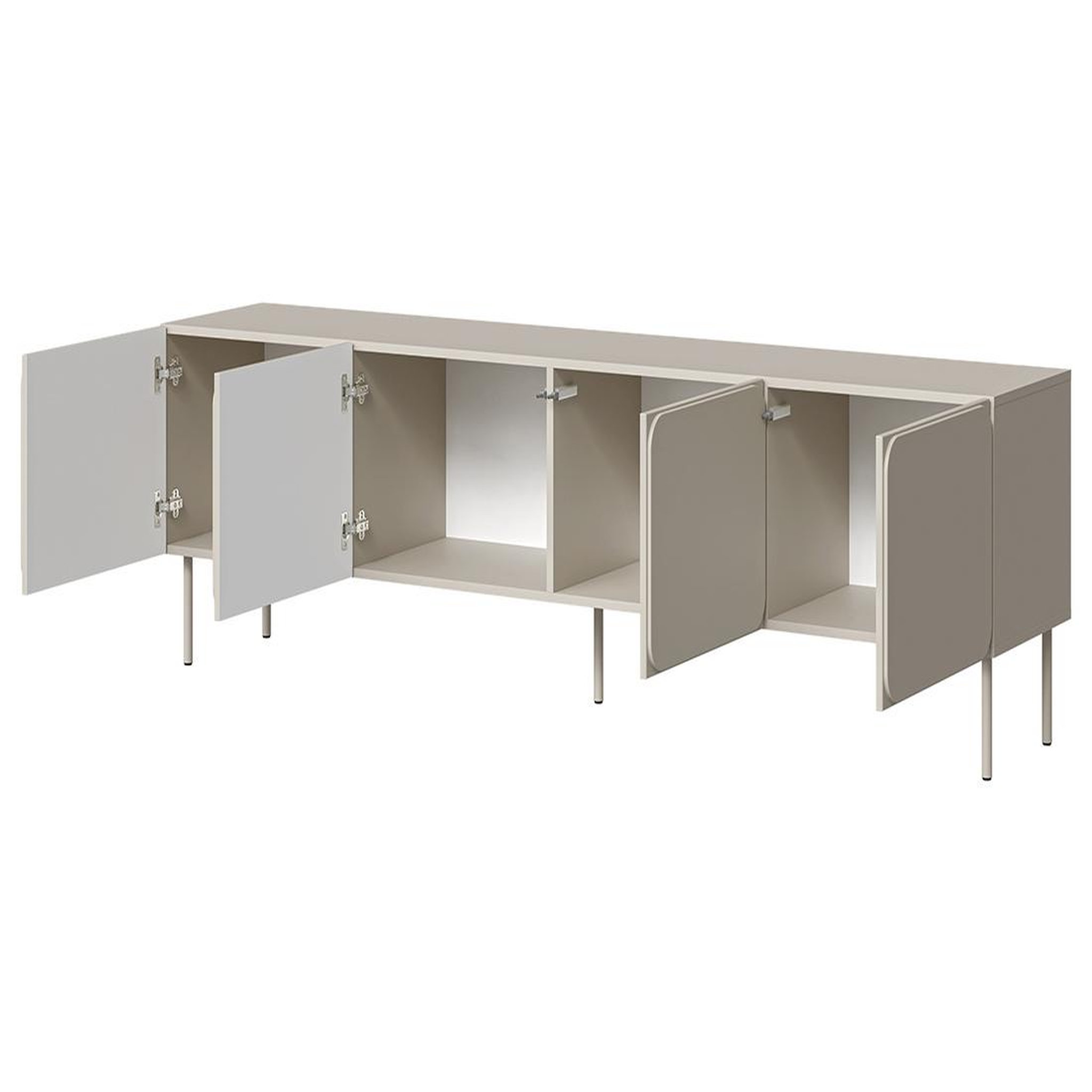 Voir la diapositive 3 : BEST MOBILIER Elvis - meuble tv 200 cm - 4 portes
