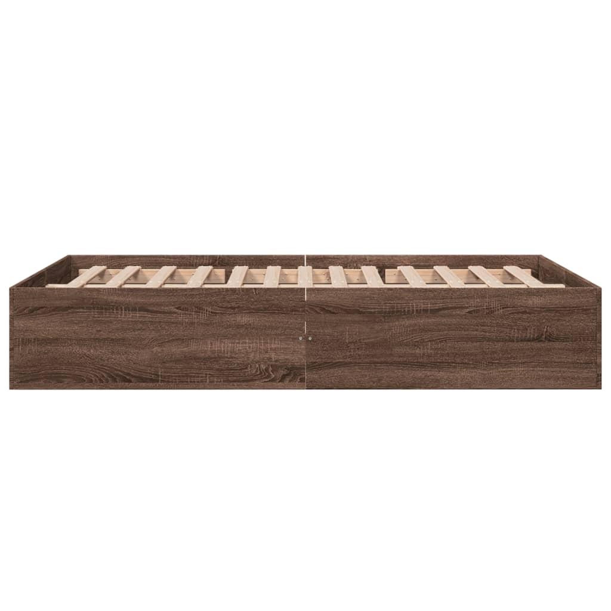 Voir la diapositive 5 : VIDAXL Cadre de lit sans matelas chene marron 135x190 cm