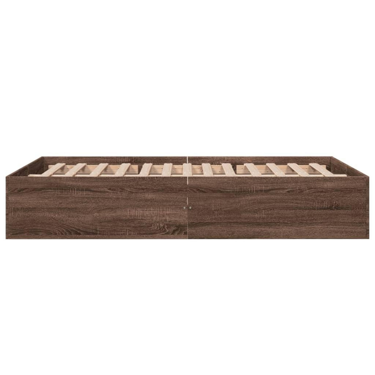 VIDAXL Cadre de lit sans matelas chene marron 135x190 cm
