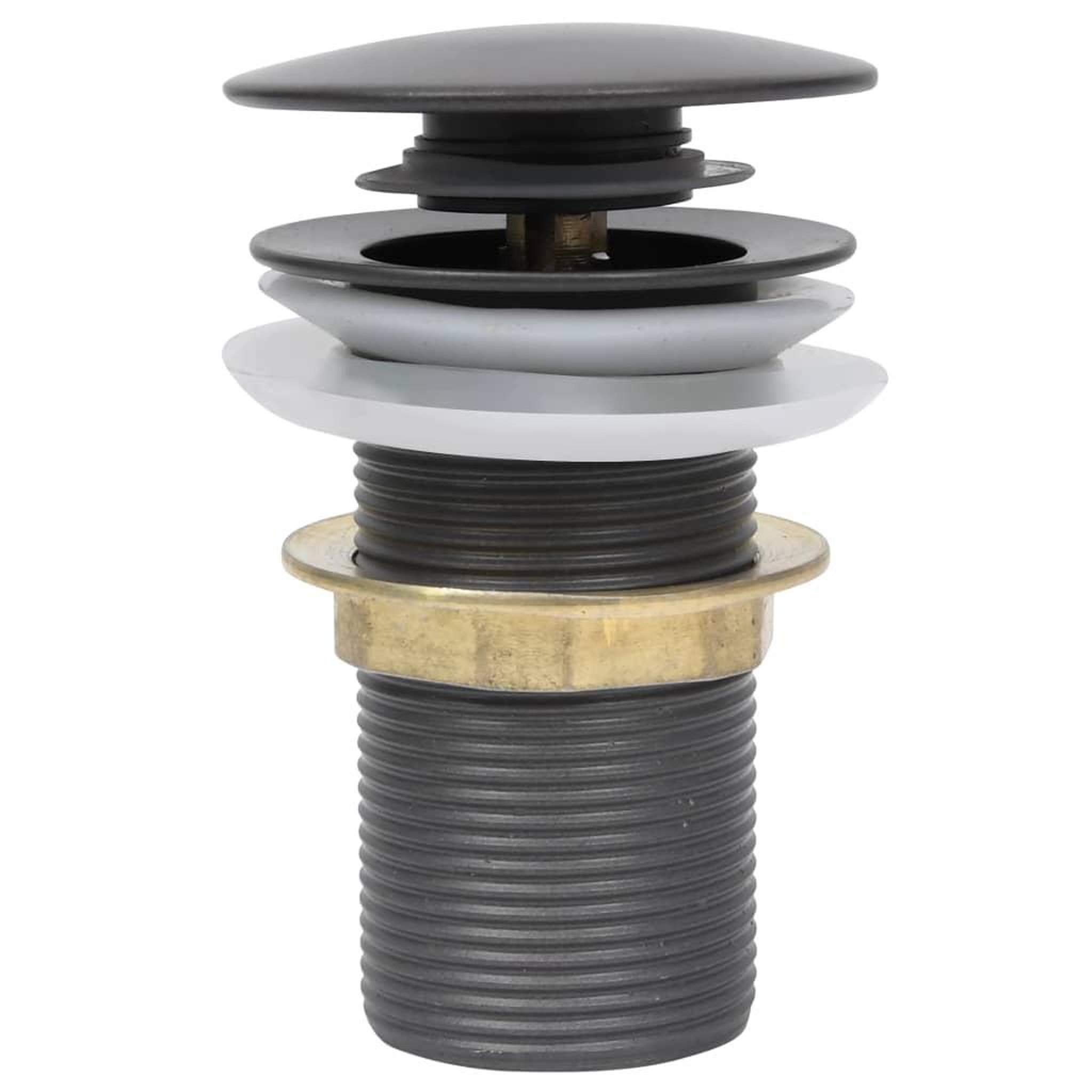 Voir la diapositive 3 : VIDAXL Drain a poussoir sans debordement Gris 6,4x6,4x9,1 cm
