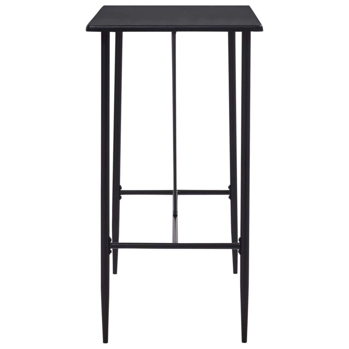 VIDAXL Table de bar Noir 120x60x110 cm MDF