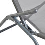 Voir la diapositive 6 : GARDENSTAR Bain de soleil pliable - Acier et textilène - 134x62x22cm - Gris foncé
