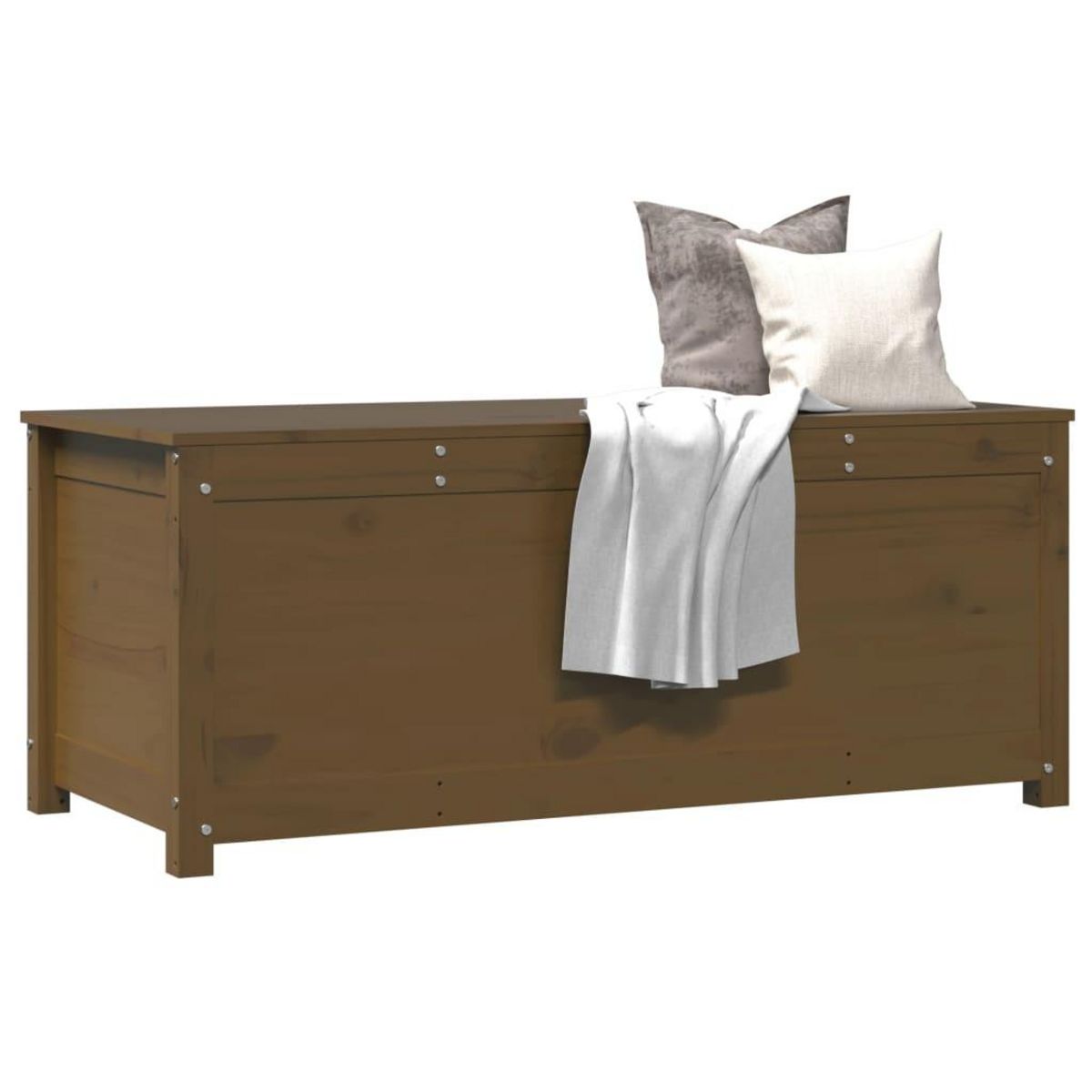 VIDAXL Boîte de rangement Marron miel 110x50x45,5cm Bois massif de pin