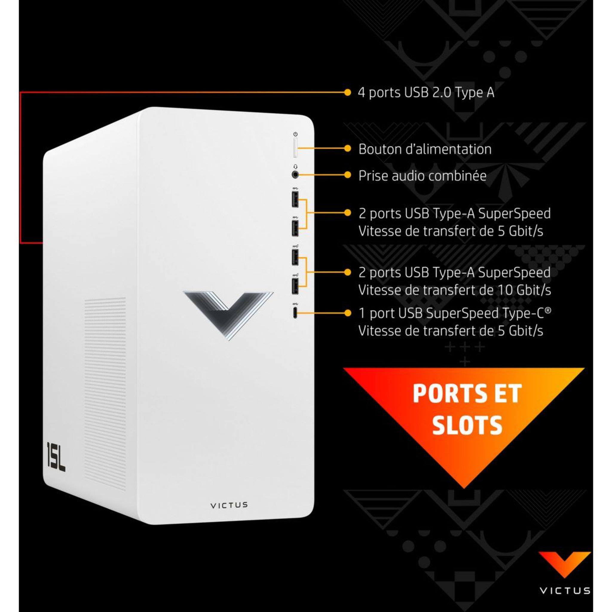 Voir la diapositive 2 : HP PC Gamer Victus TG02-0080nf