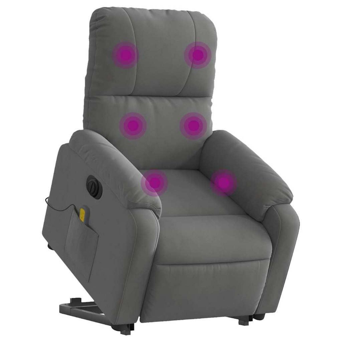VIDAXL Fauteuil inclinable de massage electrique gris fonce