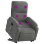 Voir la diapositive 3 : VIDAXL Fauteuil inclinable de massage electrique gris fonce