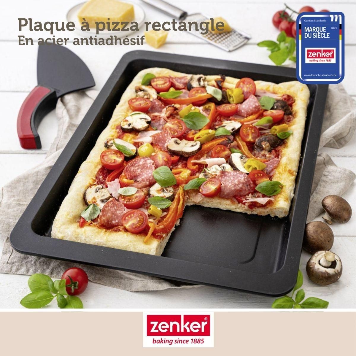 ZENKER Ensemble de 2 Plaques à pizza rectangulaire 42 x 29 cm Zenker Spécial Countries