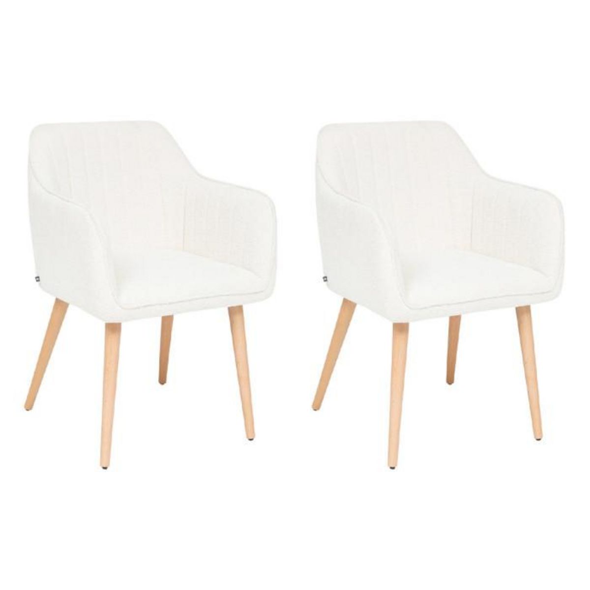 ATMOSPHERA Lot de 2 Fauteuils Design  Visoca  83cm Blanc
