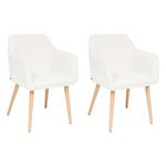 ATMOSPHERA Lot de 2 Fauteuils Design  Visoca  83cm Blanc