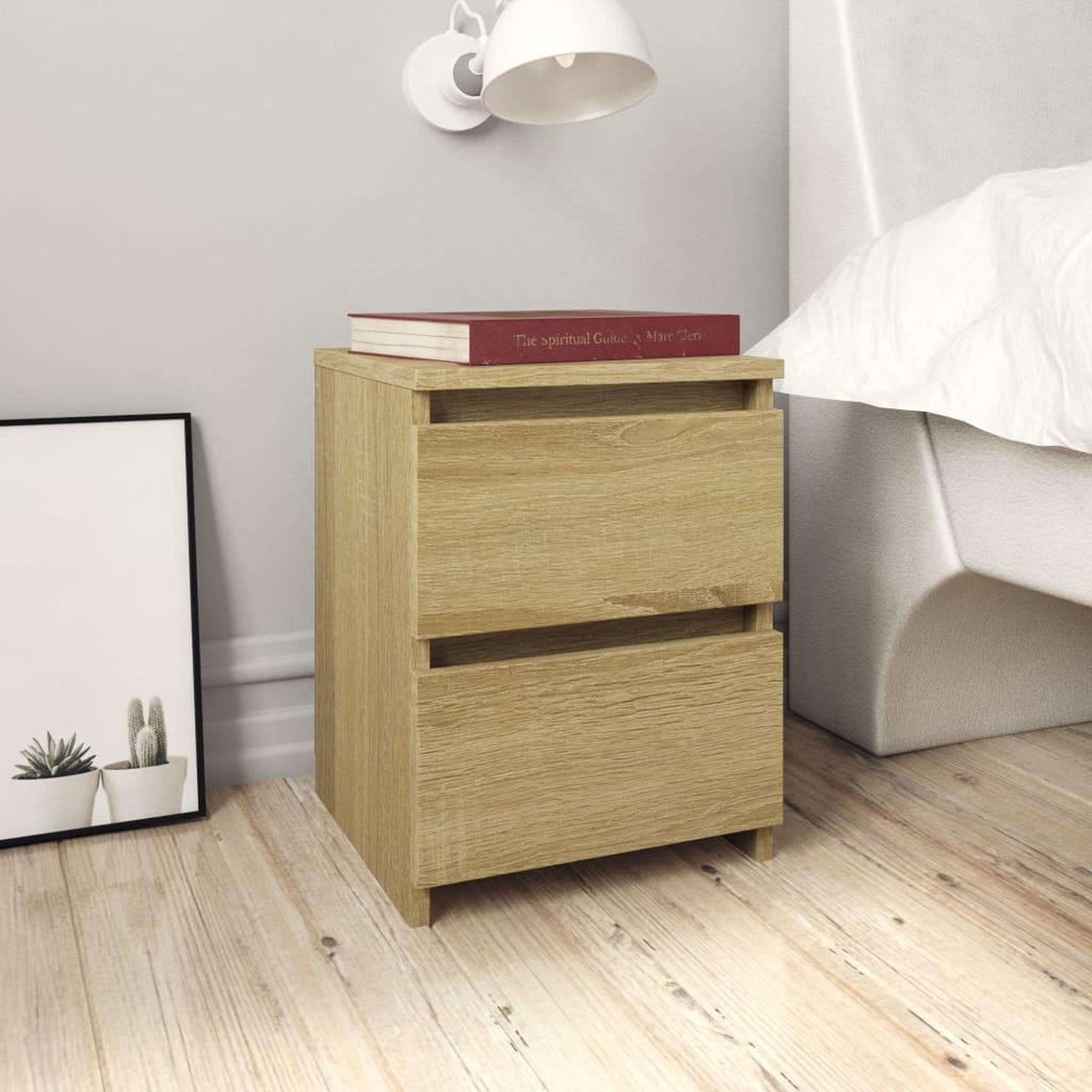 Voir la diapositive 1 : VIDAXL Table de chevet Chene sonoma 30x30x40 cm Bois d'ingenierie