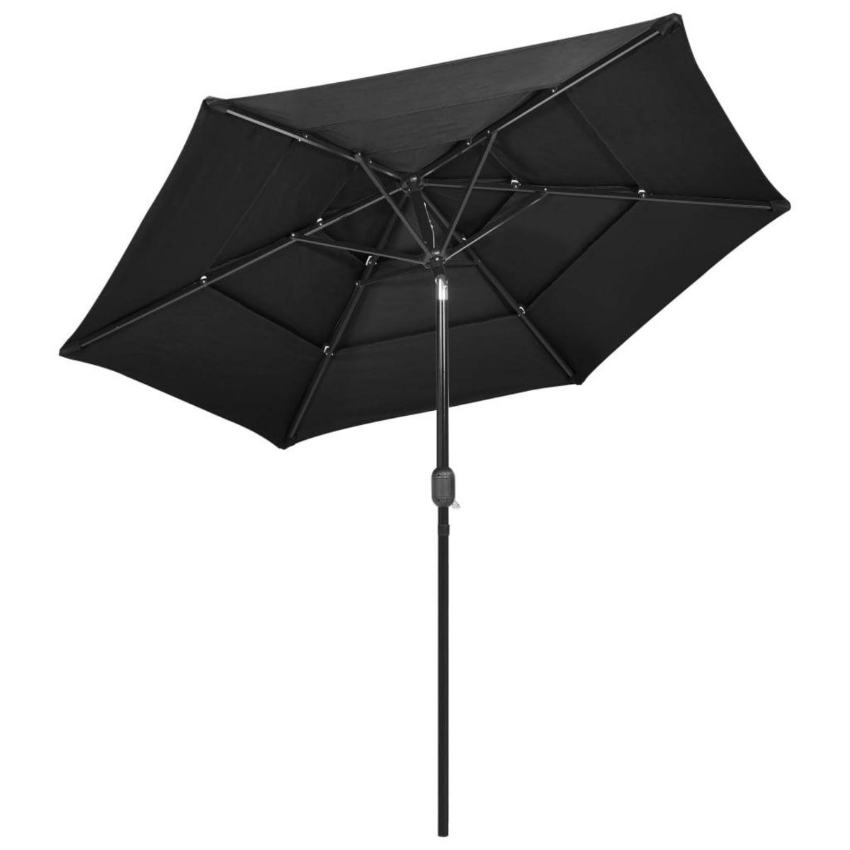 VIDAXL Parasol de jardin a 3 niveaux avec mat en aluminium anthracite