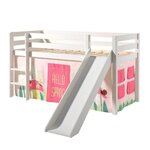 Paris Prix Lit Enfant Avec Toboggan  Pino Spring  90x200cm Blanc