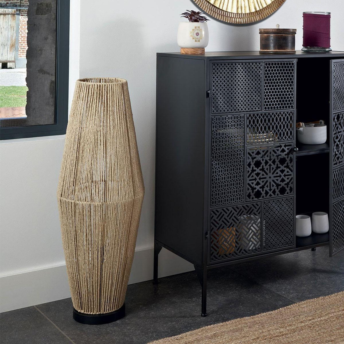 ATMOSPHERA Lampadaire Déco  Aissa  83cm Naturel